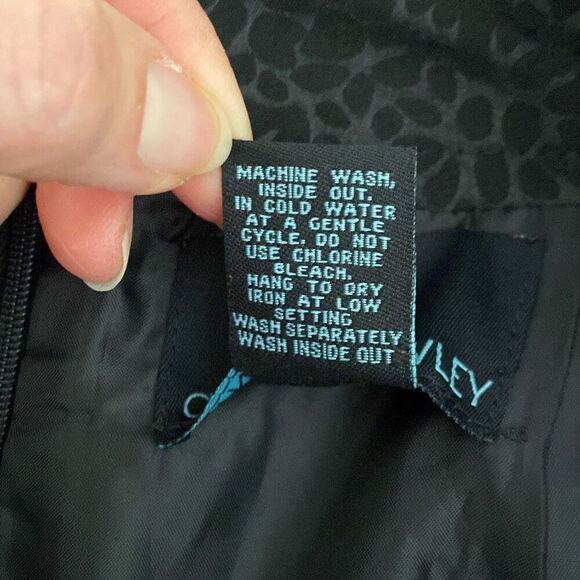 Cynthia Rowley black cheetah print mini skirt size 4 - Picture 8 of 9